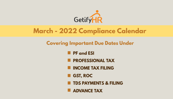 March Compliance Canlendar